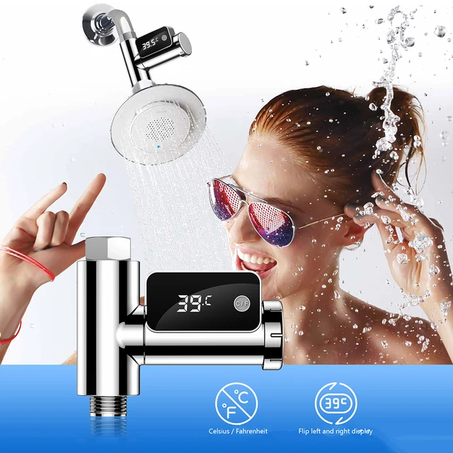 Vízfürdő -Mérő Zuhany Csaptelep Led Kijelző Celsius/Fahrenheit Víz Hőmérséklet -Érzékelő Monitor Meter Fürdőhőmérő