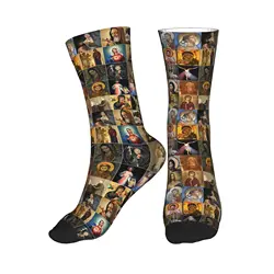 All Saints Colorful Crew Socks - Unisex Seasonal Stretch - Adult Socks (2)