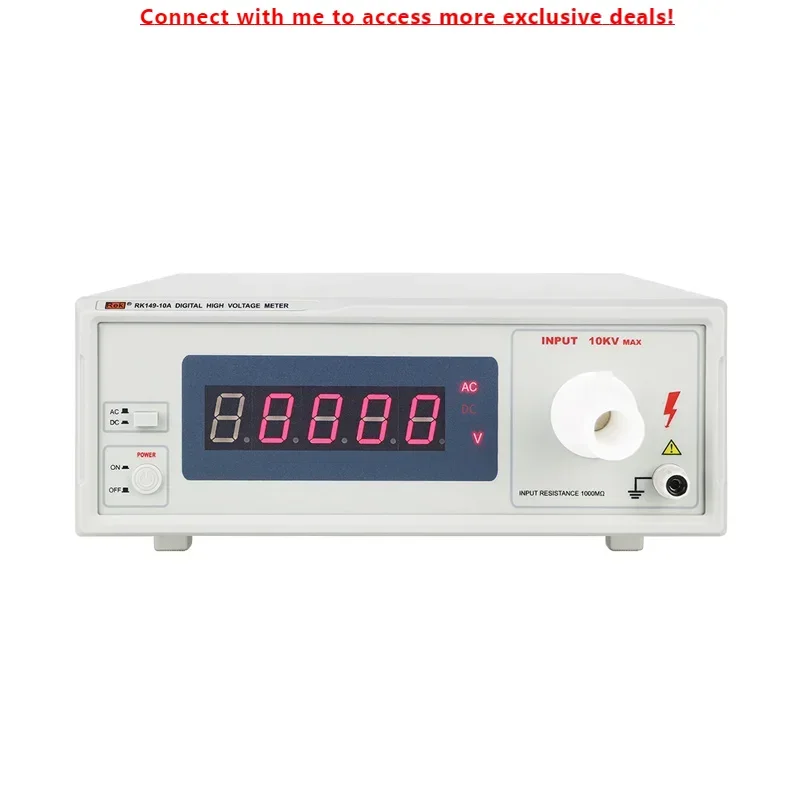 Rek RK149-10A AC DC High Voltage Digital Meter Voltage Range 0.500~10.000kV, Maximum Input Voltage 12KV Bench Voltmeter