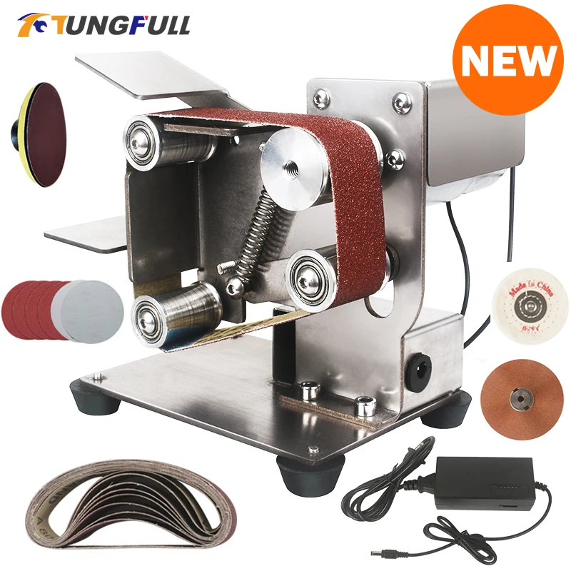 Belt Grinding Machine Sharpening Machine Bench Grinder Variable Speed Mini Belt Sander Metal Sander Electrical Polisher
