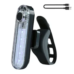 Rechargeable LED Bicycle Light Set - Durable Front and Rear Lamps for Enhanced Cycling Visibility (Strip light - White)