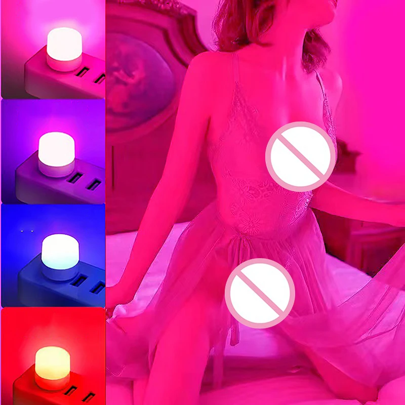 

Mini USB Plug Lamp Eye Protection LED Night Light Bulbs USB Charging Bedroom Decoration Round Book Lamp