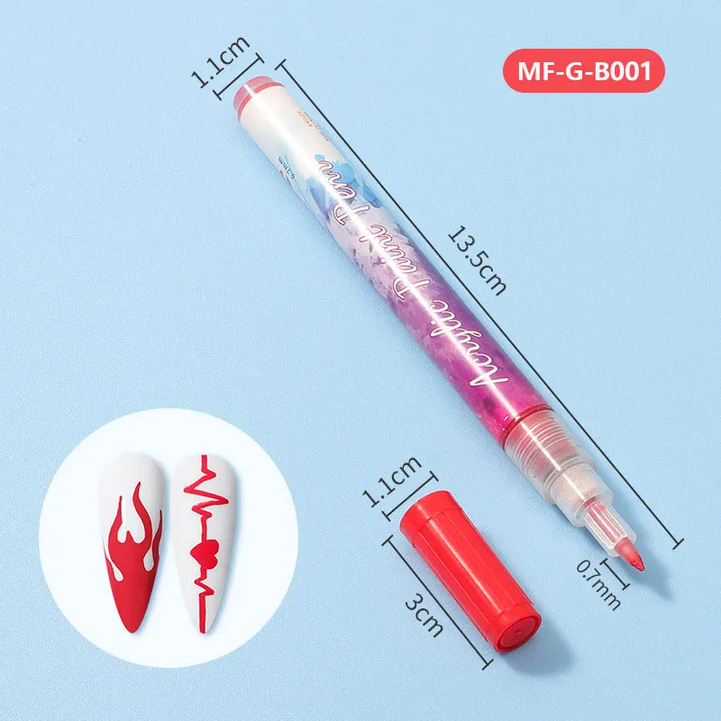 3D Nail Art Pens Set 12Pcs Quick Dry Waterbased Marker With Comfortable Pen  Handle Portable Nail Art Equipment For Draw Abstract - AliExpress