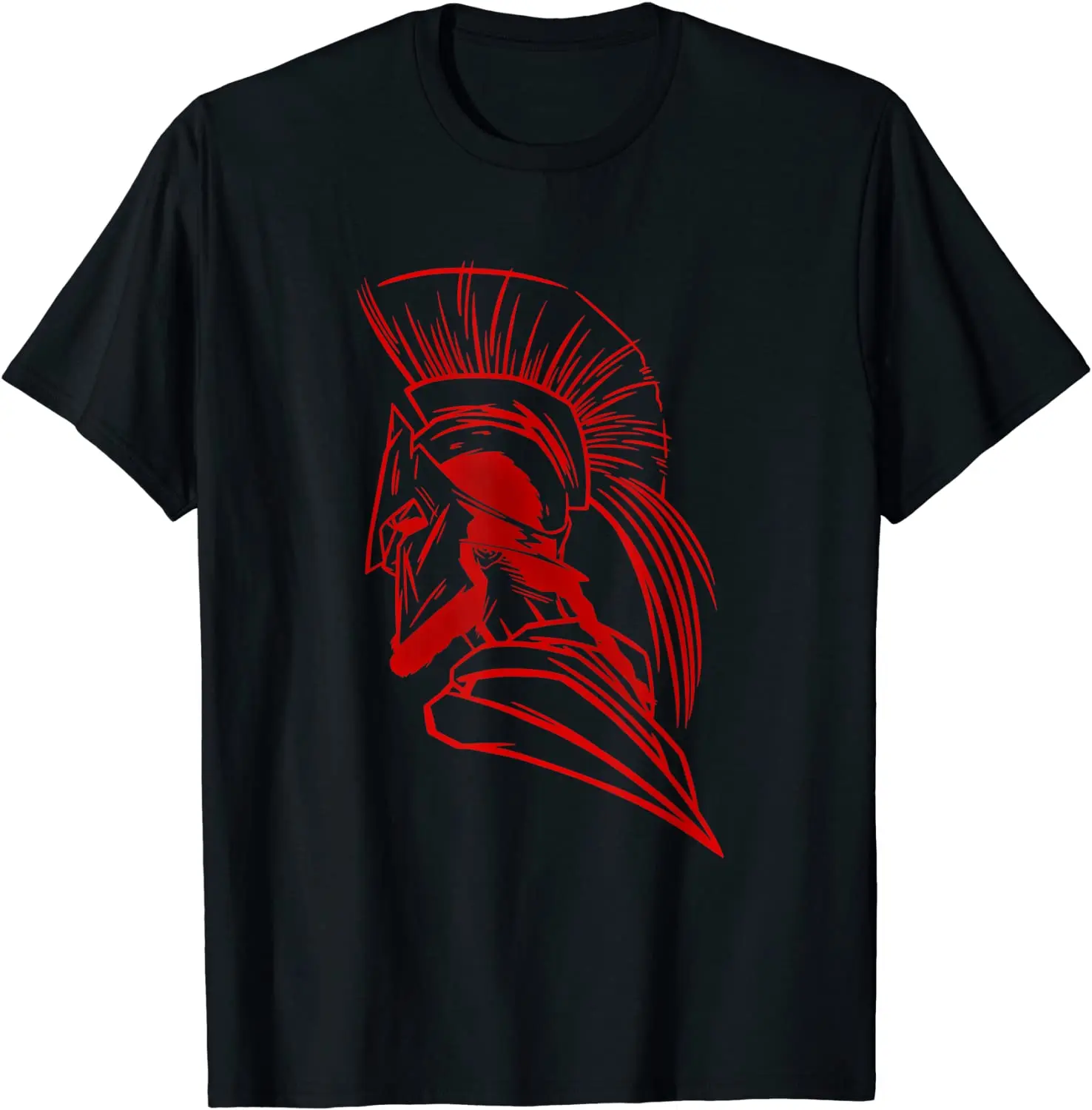 

Fighter Aesthetic Roman Spartan-Warrior Helmet Soldier Men T-Shirt Short Casual 100% Cotton Shirts