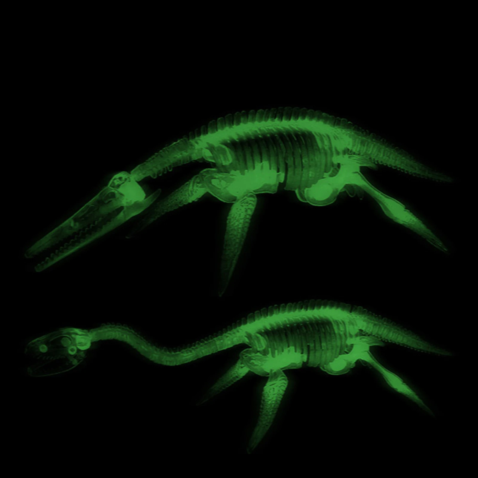 7 Pcs Luminous Dinosaur Skeleton Toy Dinosaur Figures Kids Toy Set For Birthday Party Favors Goody Bag Cake Toppers Pinata