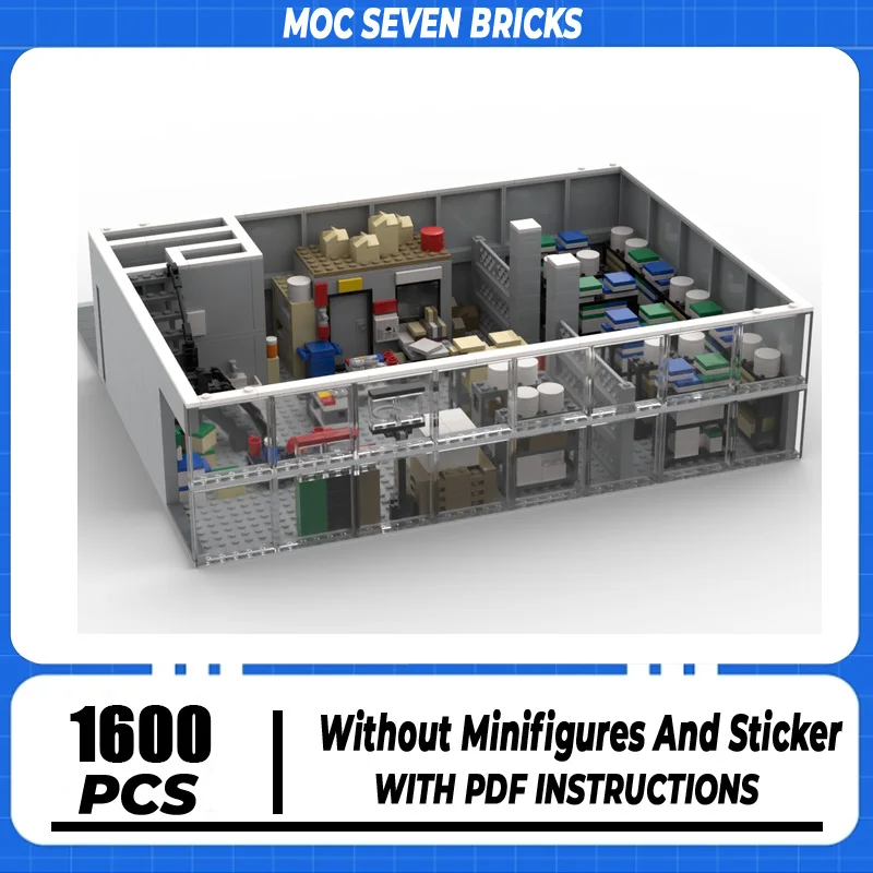 

Moc Building Block Office Building Model Technology Brick DIY Assembly Modular City Street View Toy For