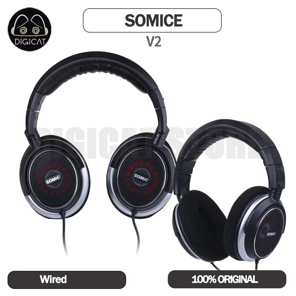 

Somic V2 Headphone Monitor And DJing Wired Headphones Noise Reduction Earphonese HiFi High Fidelity Stereo Foldable Headphone