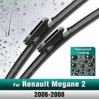 Silicone & rubber  Front Wiper Blades Set For Renault Megane 2 MK2 2006 - 2008 Windshield Windscreen Window Brush 24"+18" 1