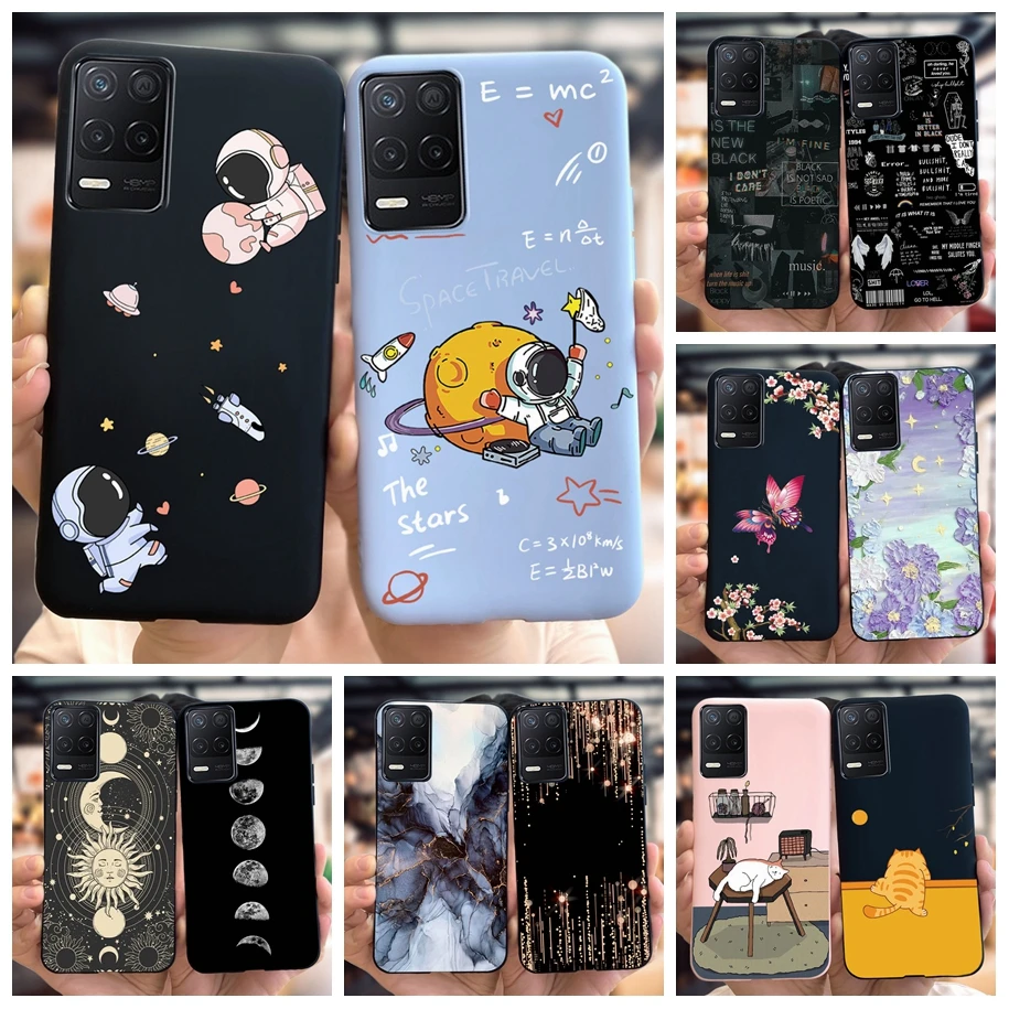 Чехол для Realme 8 чехол 4G 5G RMX3241 RMX3085, милый мультяшный астронавт, чехол из ТПУ для Realme 8 Pro, бампер для Realme8i RMX3151 Capa