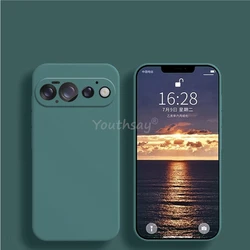 Liquid Silicone Anti - Drop Phone Case - Premium Protective Cover - Google Pixel 11 (Black green)