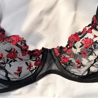 Ensemble de sous-vêtements Sexy pour femmes, soutien-gorge émotionnel exotique, imprimé brodé, brassière, ensemble de Lingerie, Push Up, Bralette fine 4