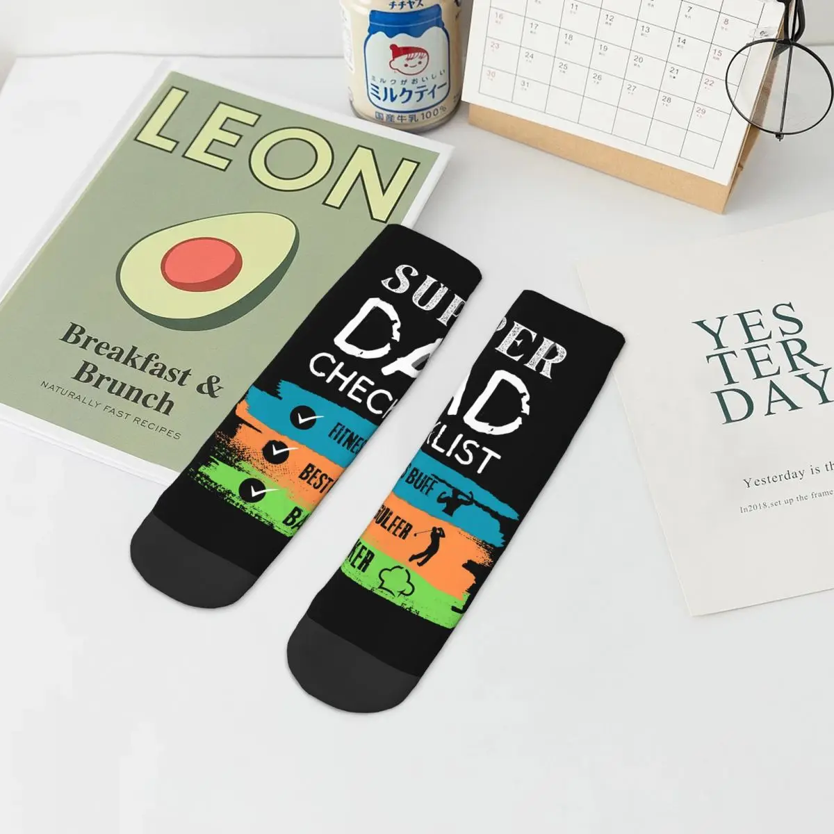 

Носки мужские компрессионные в стиле хип-хоп, винтажные, супер-Папа, бесшовные, унисекс, летние