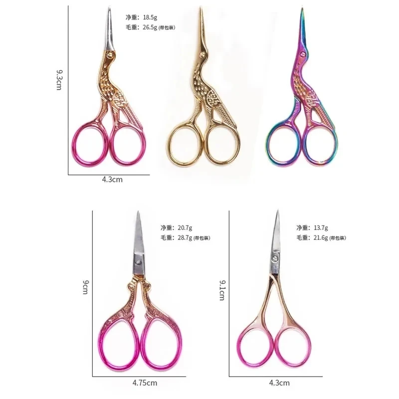 Stainless Steel Manicure Dead Skin Scissors Sharp Tip Eyebrow Scissor Manicure Nail Cuticle Remover Facial Nose Hair Trimmer 5