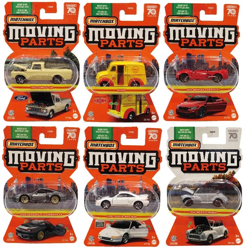 Original Mattel Matchbox Moving Part Series 1/64 Car Ford Pagani BMW Metal Models Vehicles Kids Toys for Boys Diecast Collection