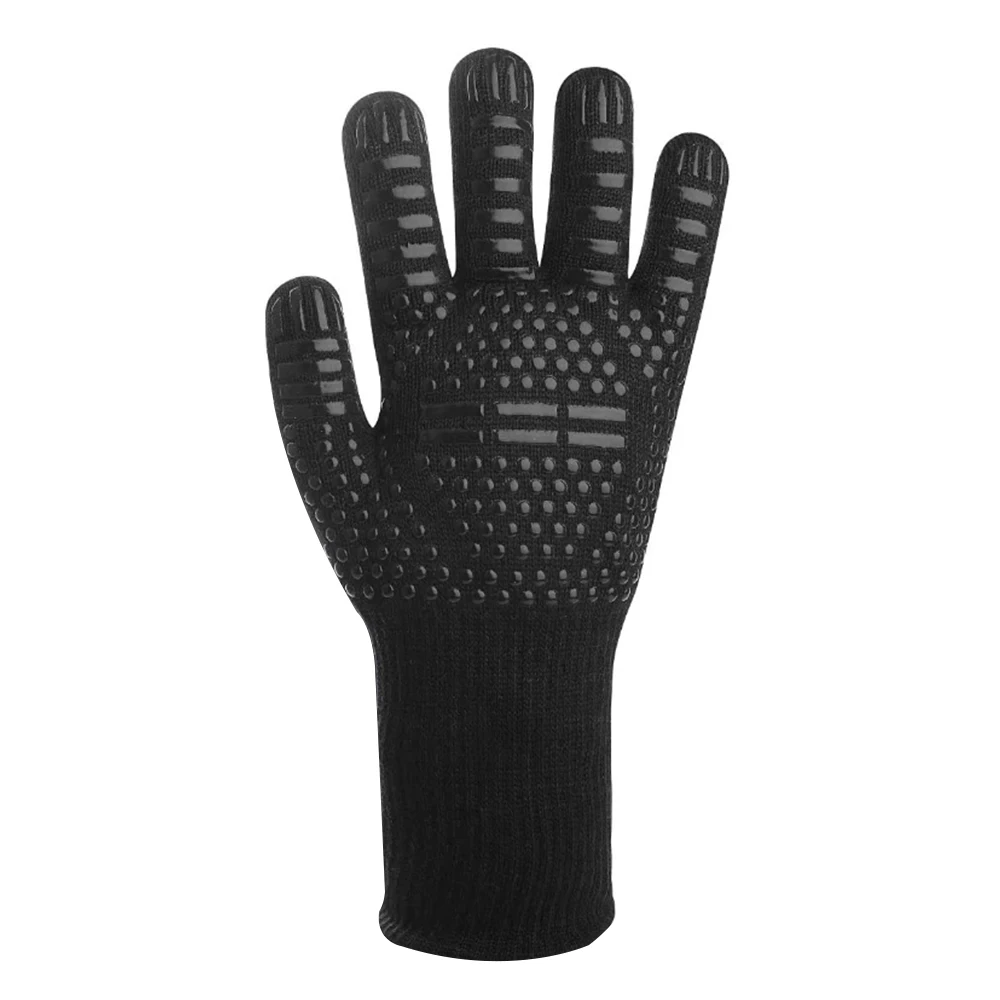1Piece BBQ Oven Fireproof Heat Resistant Glove 800 Degree Heat Resistant Glove Microwave Heat Lnsulation Tool Silicone Oven Mitt 