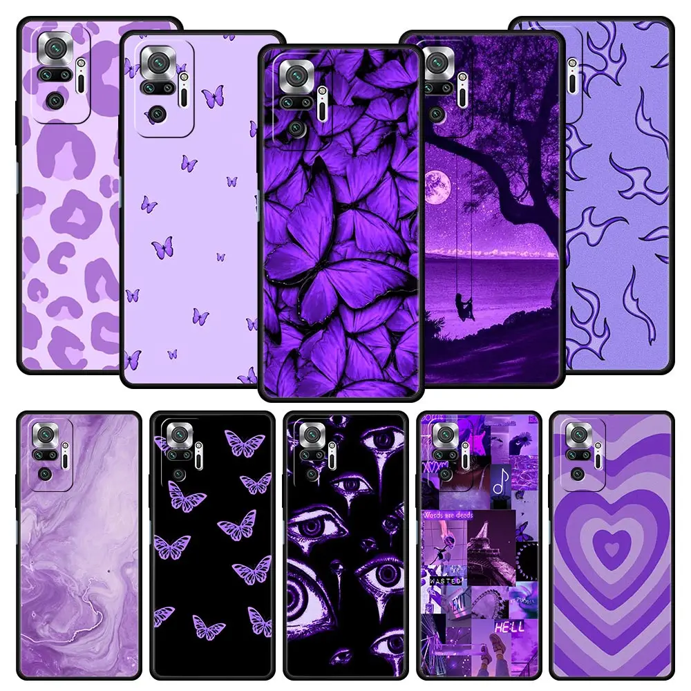 Infinity On Purple - Stylish Black Phone Case Cover