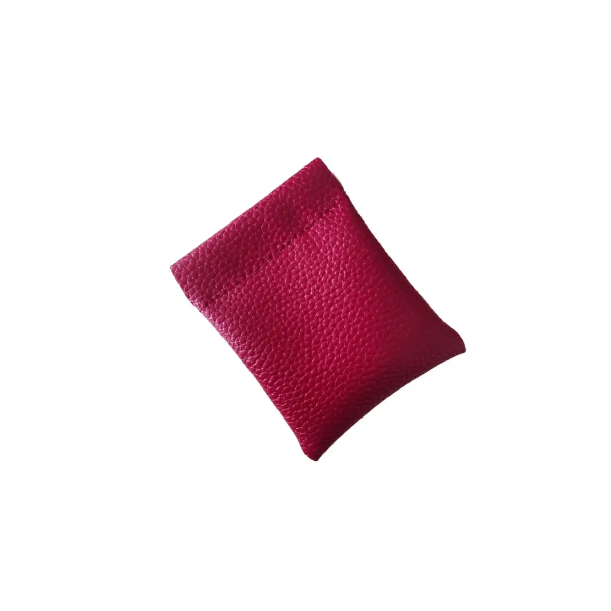 Compact PU Leather Coin & Keychain Wallet – Versatile Earbud and Cable Organizer Pouch