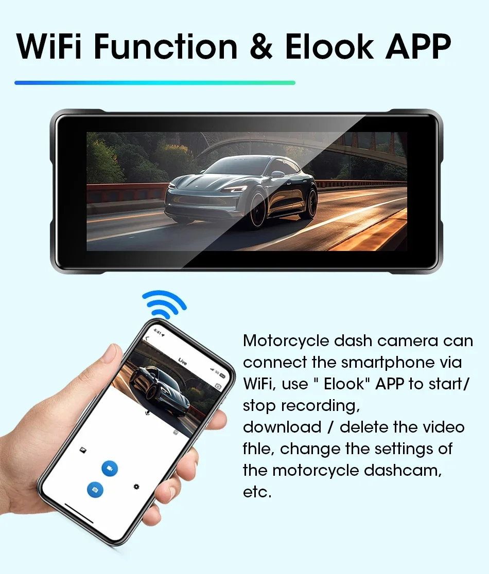 Srnubi Motorrad GPS Navigation Wasserdicht drahtlos Carplay 6,86 Zoll Bildschirm Tragbare Motorrad Android Auto Monitor DVR