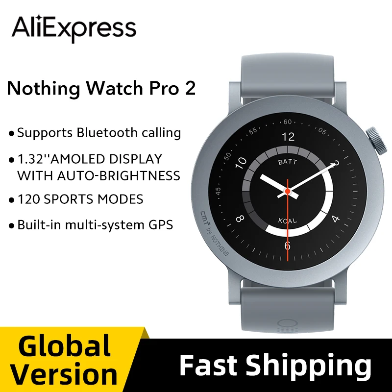 Global Version Nothing CMF Smart Watch Pro 2  Bluetooth calls 1.32”AMOLED 100+watchfaces AI noise reduction multi-system GPS