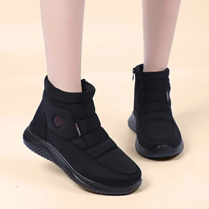 Women Snow Boots Winter High Top Waterproof Suede Anti Slip Soft Thick Sole Durable Cotton Shoes women snow boots
