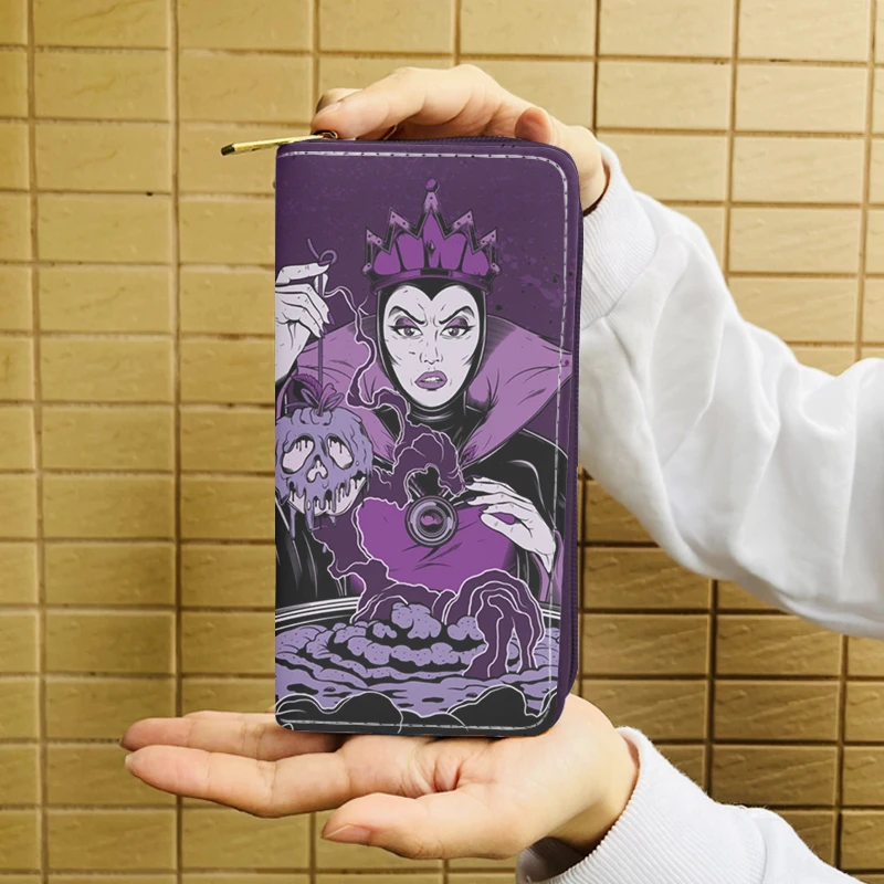 Disney Maleficent W7410 Anime Slip Portafoglio Cartoon Zipper Coin Bag Borse Casual Card Storage Handbag Regalo Unisex