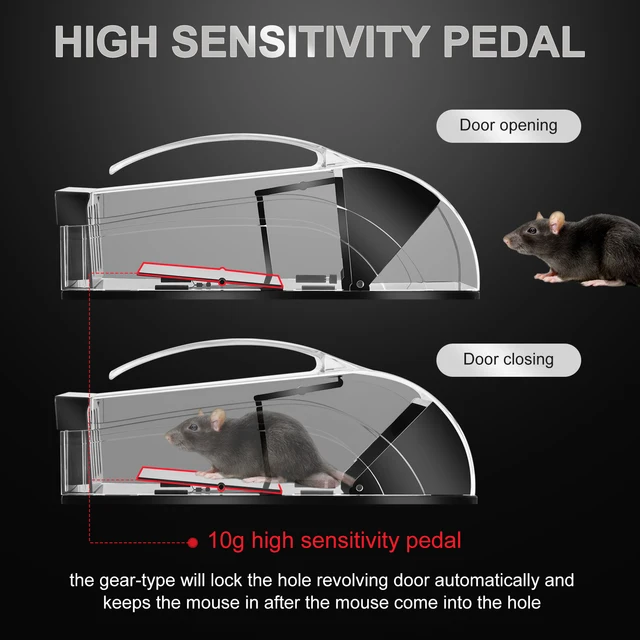 Nincs Kill Rats Cage Új, Újrahasznosítható Egércsapdák Egér Egércsapda Otthoni Kerti Egerek Számára - Image 3