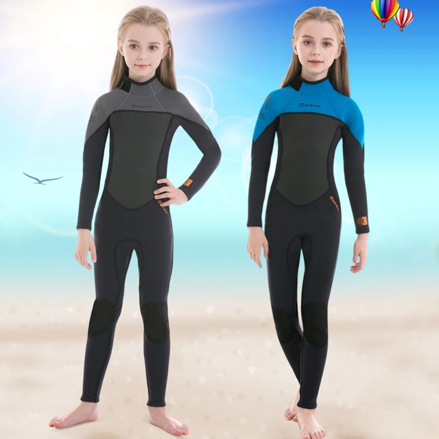 Traje de neopreno para niños, traje de baño de 2,5 MM para Surf, Surf y