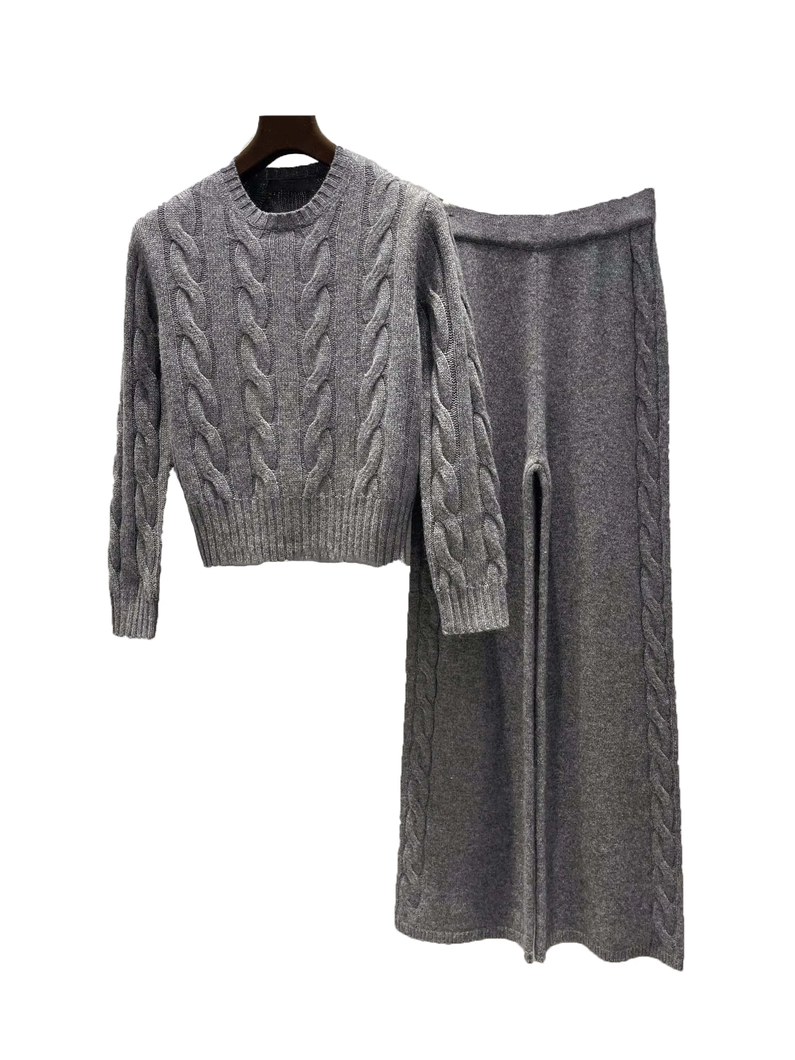 

Three-color knitted suit fashion casual personality comfortable versatile 2024 fall and winter new 1212