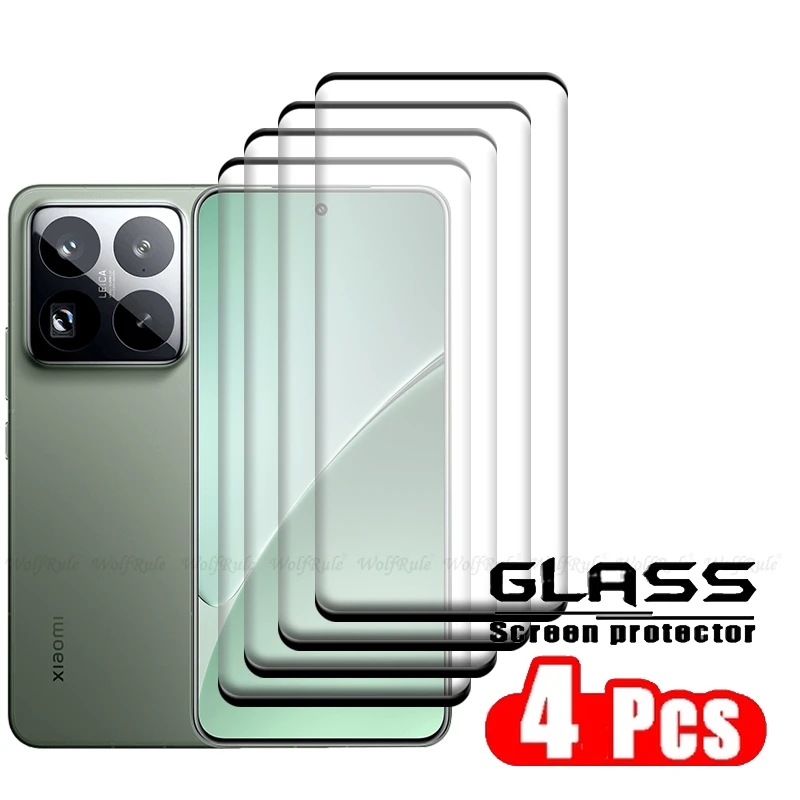4PCS Premium Tempered Glass Full Cover Screen Protector - 9H HD Curved Shield