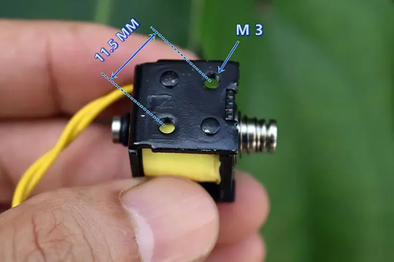 Micro Push Pull Suction Type Electromagnet DC 12V-24V Mini 18mm*20mm Spring Solenoid Magnet Open Frame Through 3.5mm Stroke
