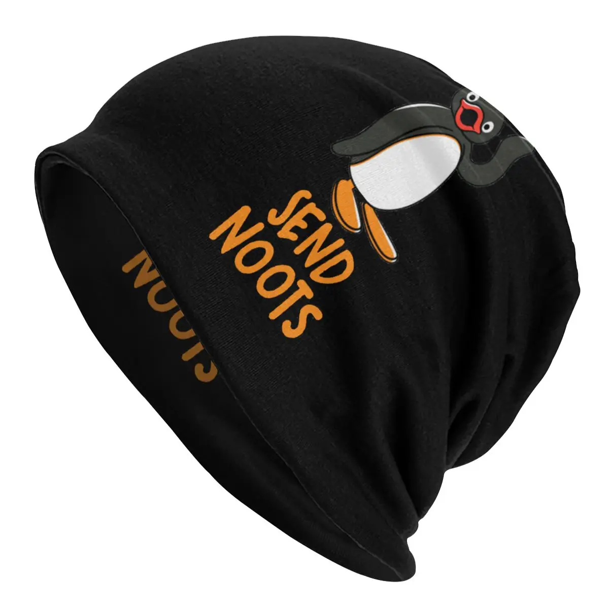 

Send Noots Pingu Bonnet Hats Goth Street Skullies Beanies Hat for Men Women Knit Hat Spring Warm Dual-use Unisex Cap