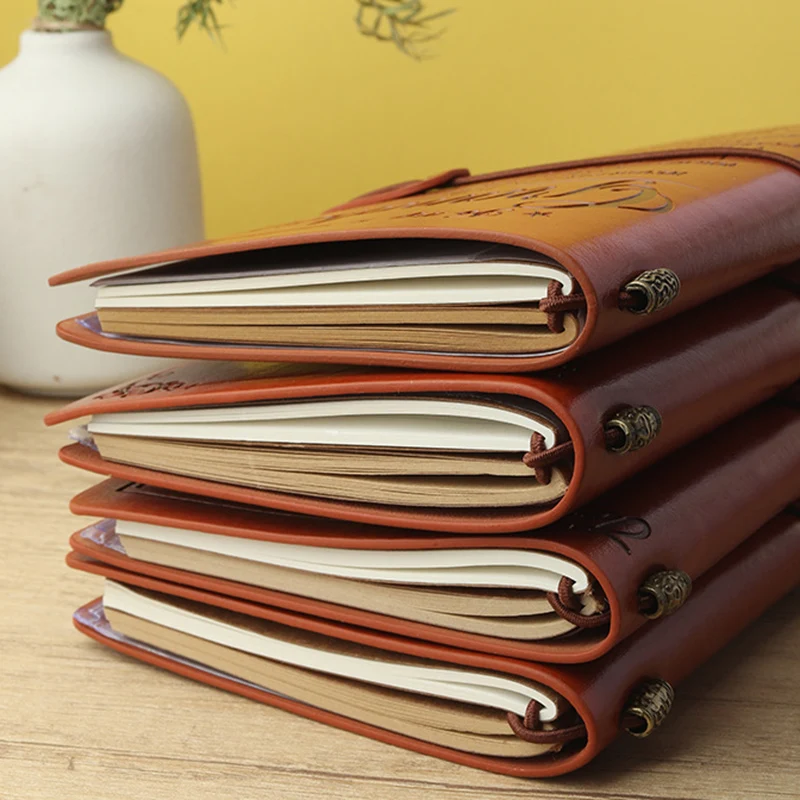 Livro Diário de Viagem Vintage Caderno de Couro Estilo Antigo Notepad de Negócios Diários Trabalho de Escritório Filha Filho Esposa Presente 20232024 - Imagem 6