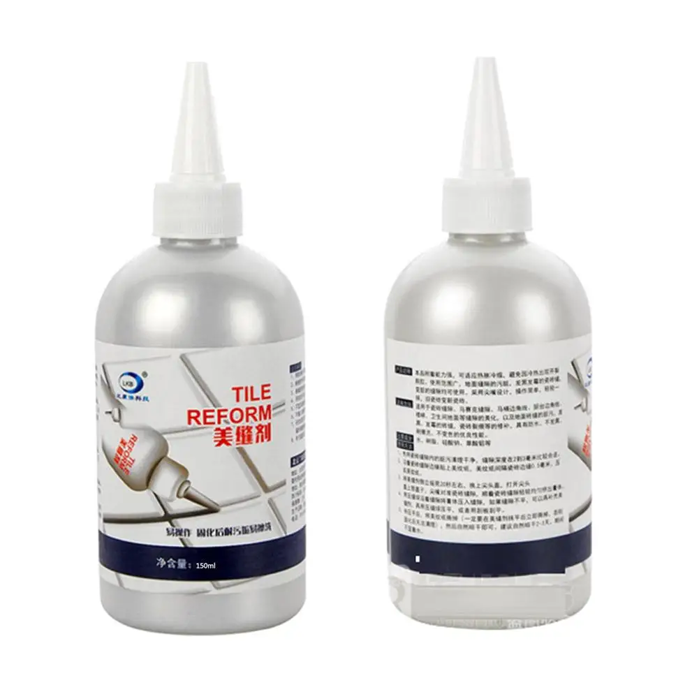 White Grout Filler Tube Tub and Tile Sealant Fast Drying Tile Grout Repair Sealant for Bathroom Shower Kitchen Floor 150ml