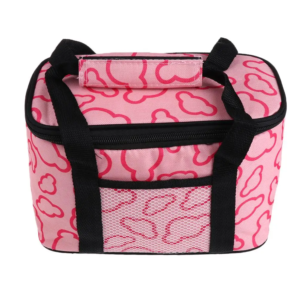 Portable Lunch Box Travel Picnic Tote Insulated Cooler Bag with Zipper 16cm