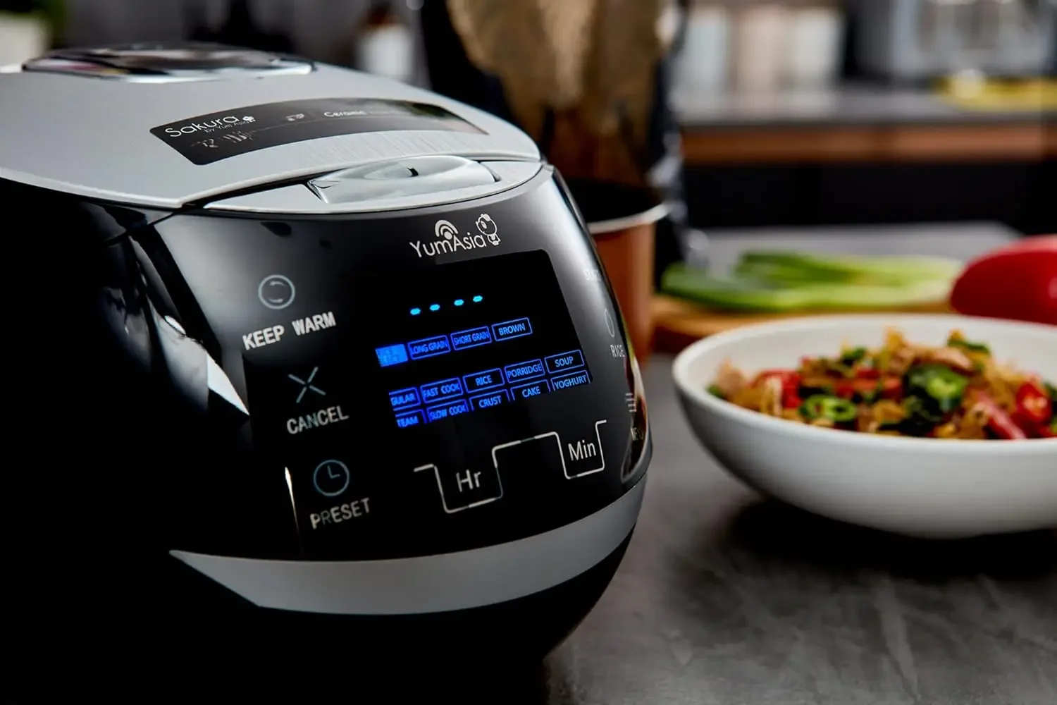 Yum Asia Rice Cooker with Ceramic Bowl and Advanced Fuzzy Logic (8 Cup, 1.5 Litre) 6 Rice Cook Functions, 6 Multicook Fun 5