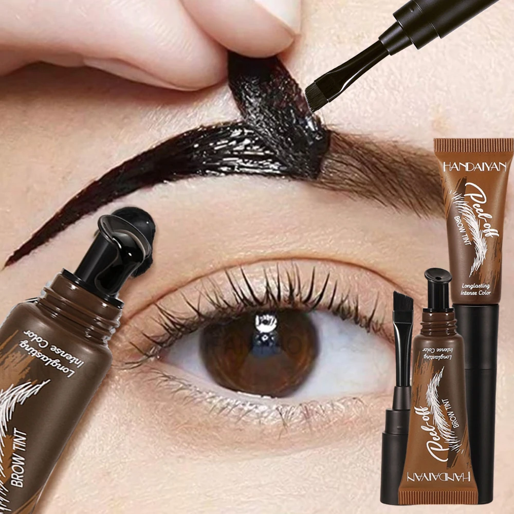 Long Lasting Tear Off Eyebrow Gel With Professional Brush Tint_voghion.com