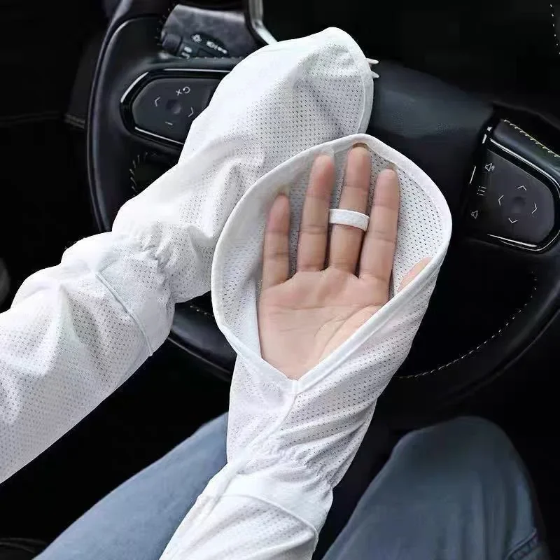 Ice Silk Gloves Women Driving Sunscreen Sleeves Loose Breathable Arm Protectors Uv Outdoor Horseshoe Sleeve fingerless gloves sunscreen gloves ice sleeve gloves ice arm sleeves arm sleeves