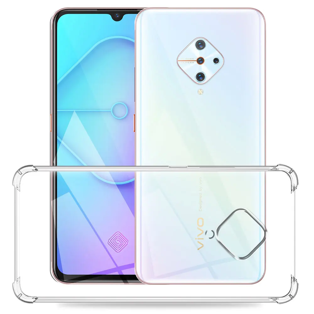 Clear Shockproof Silicone TPU Phone Case - Vivo 1920/S1 Pro/V17 Russia
