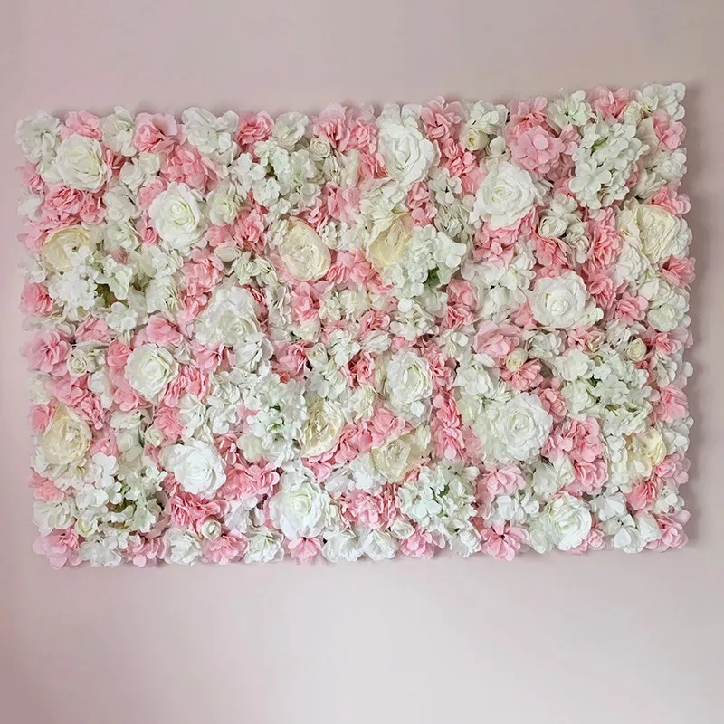 Artificial, Silk Rose Flower Wall para Casamento,