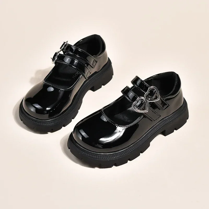 Children Performance Girls Leather Shoes for Party Wedding Glossy Matte Fashion Kids Princess Loafers Spring Autumn