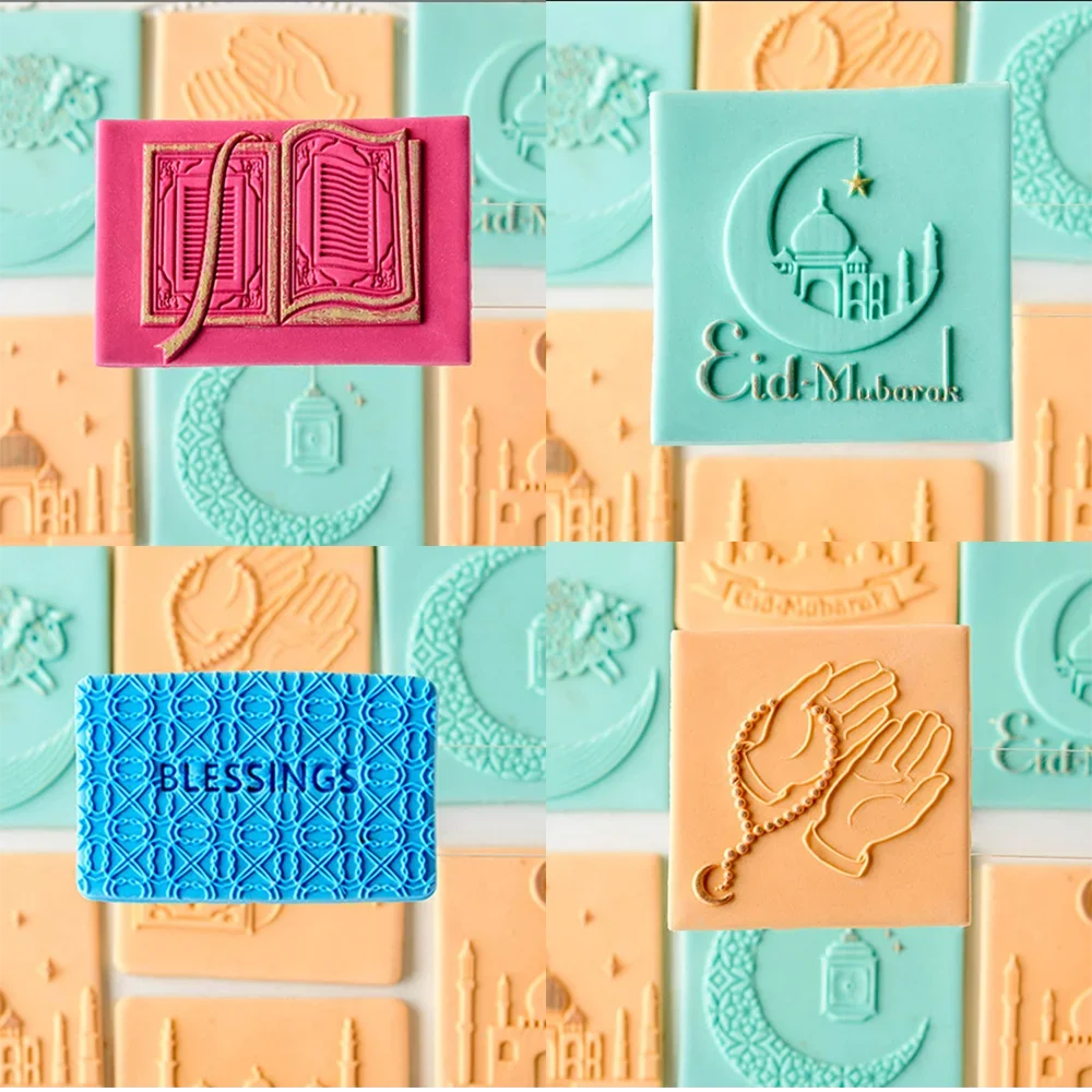 Cookie Cutter baking mold cookie mould fondant cutter baking decorating tools pastry cutter Eid Mubarak Cake Decorating Tools Ramadan Cookie Press Stamp Embosser Biscuit Cutter Fondant Sugarcraft Cookie Cutters Mold