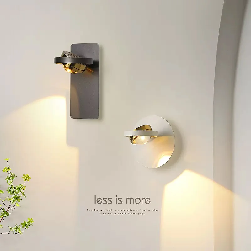 

Modern Led Wall Lamp Sconce Bedside Lamp Home Living Room Bedroom Background 360°Rotation Wall Decoration Hotel Night Light