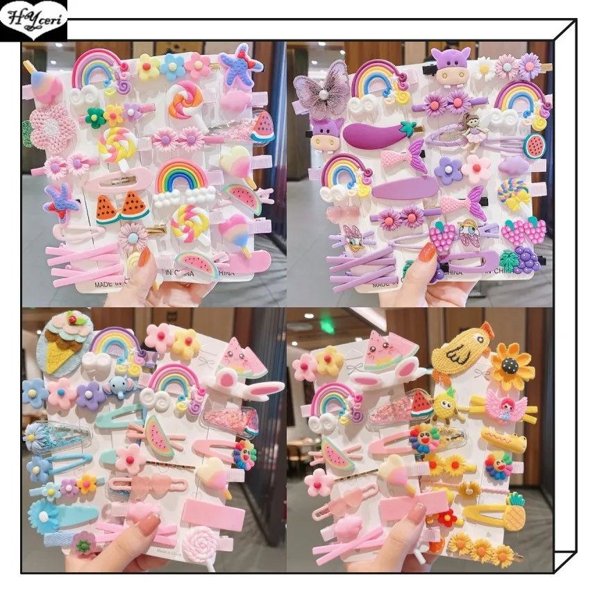 

Children's Hair Clip BB Hairpin Fruit Hairpin Cartoon Clip Lovely Hair Accessories Set Perfect For Girls Gift