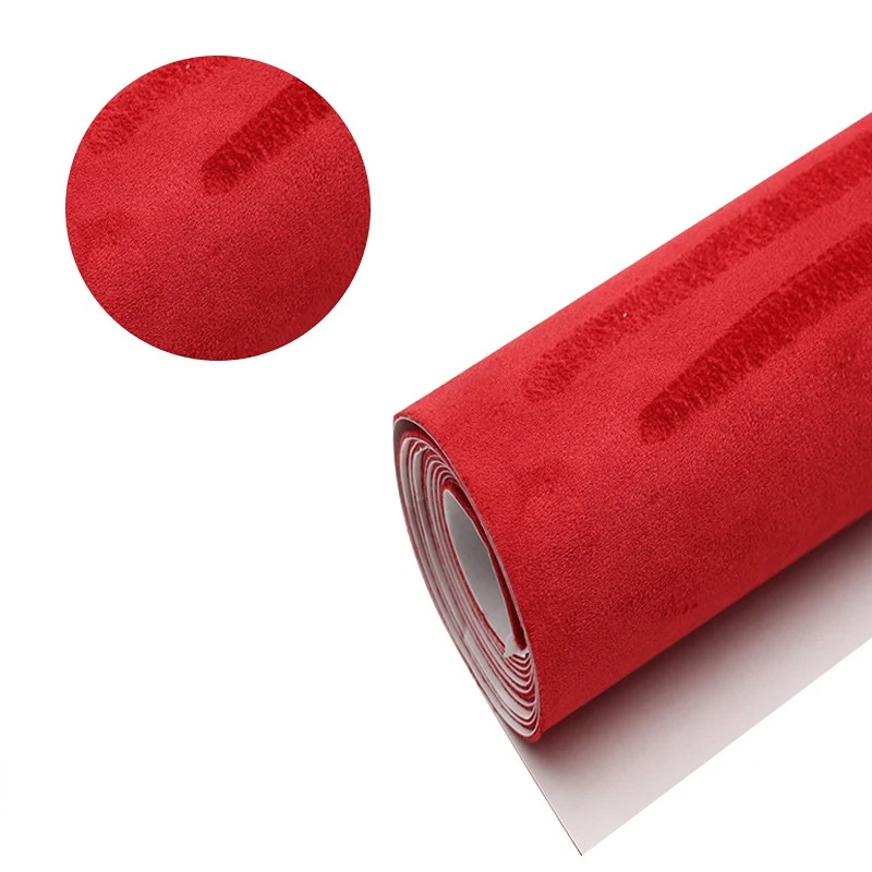 Colorful Self-Adhesive Suede Fabric Roll for DIY Projects and Interior Decor
