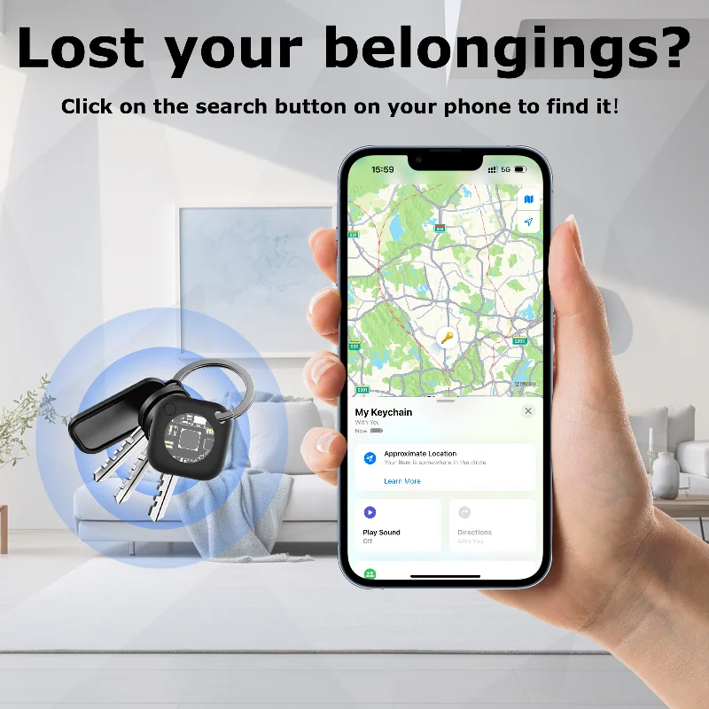 Anti Loss GPS Tracker MINI Square Locator For Mobile Anti-theft Use In Conjunction With iOS System Find My APP
