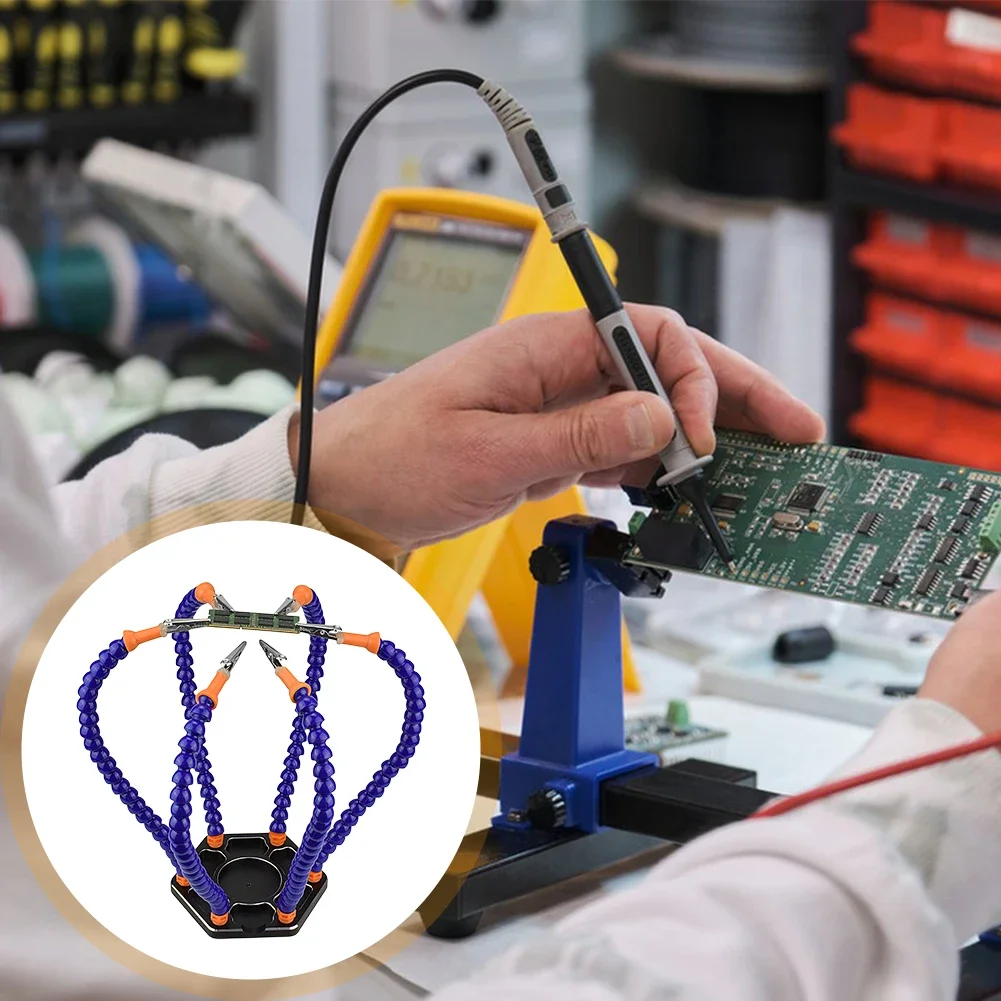Soldering Iron Holder Flexible Arms Rotatable Clips Soldering Third Hand Tool Detachable for Electronics Repair/ Soldering/DIY soldering helping hands