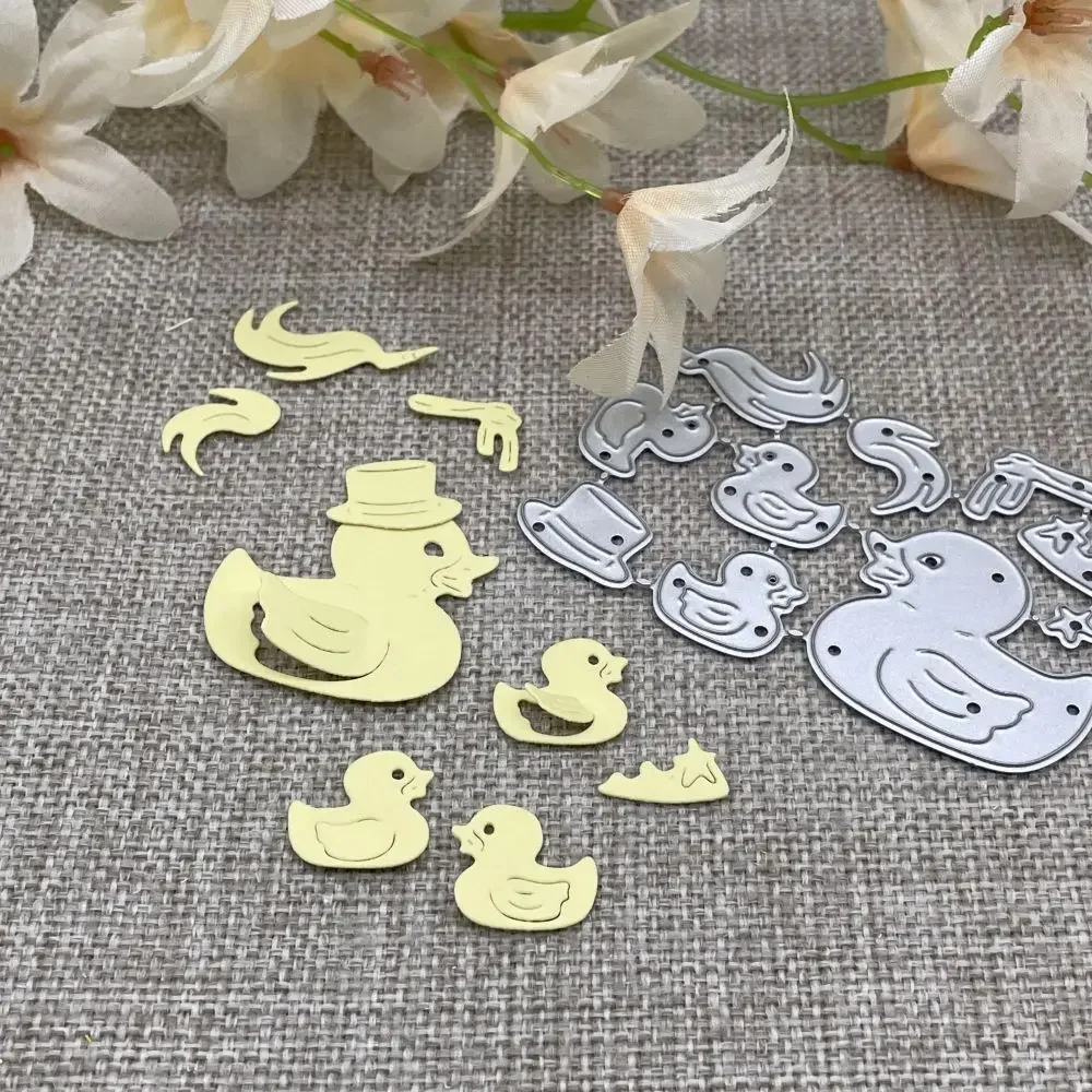 Enten-Dekoration, Metall-Stanzformen, Schablonen für DIY-Scrapbooking, dekorative Prägung, Handarbeit, Stanzform, Schablonenform