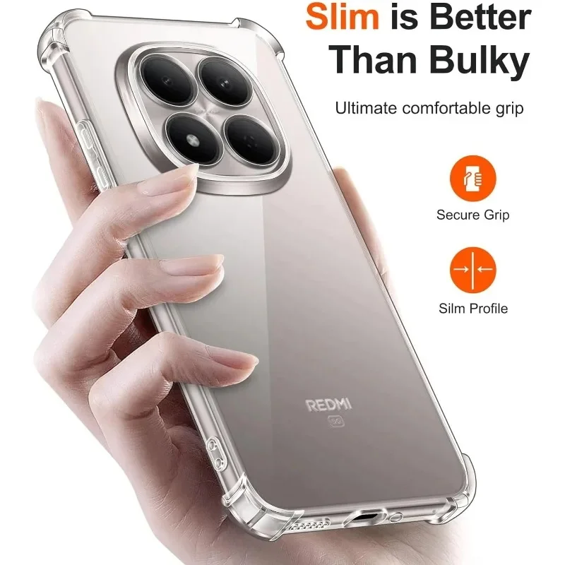 Transparent Soft Silicone Shockproof Protective Phone Case with Bumper