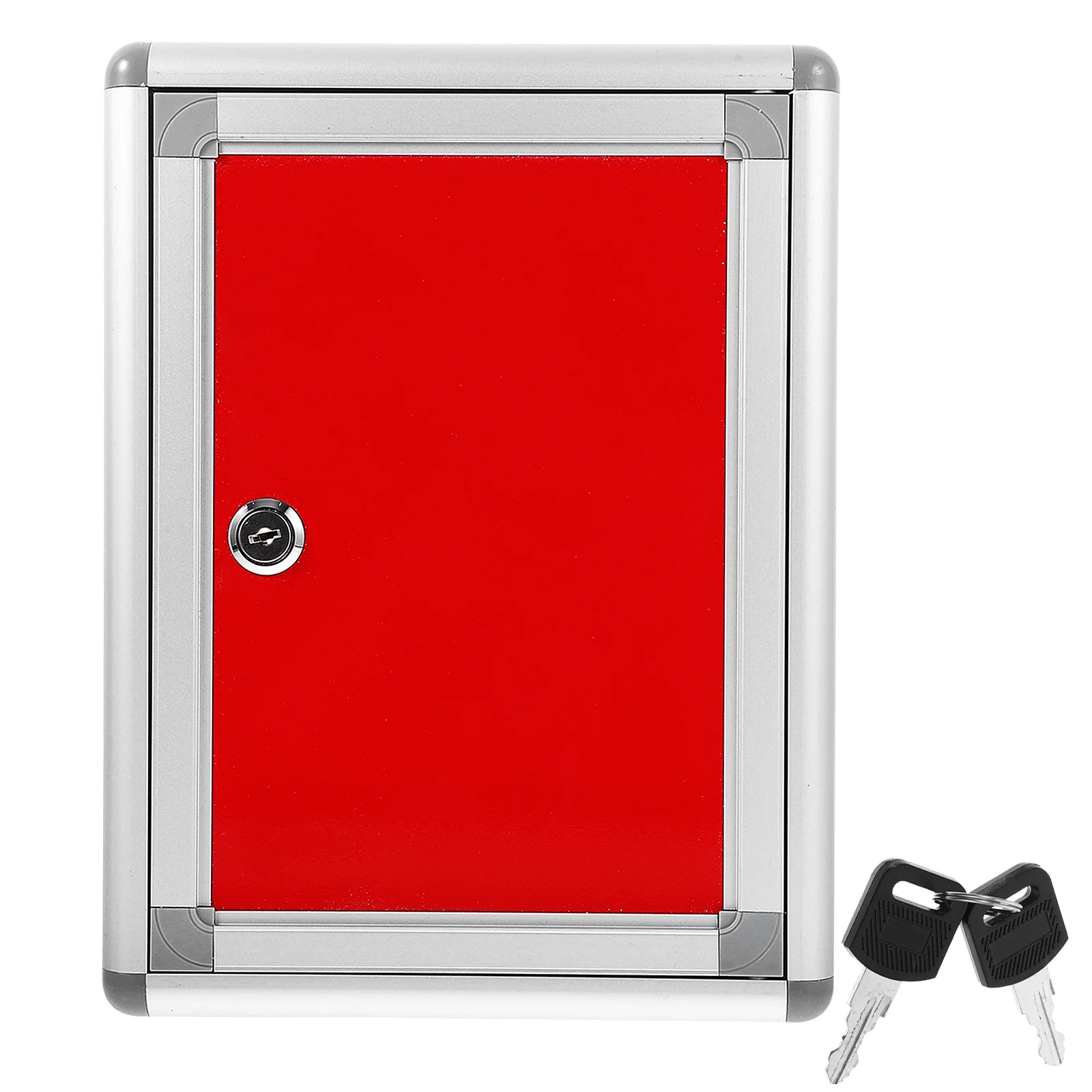 Small Mailbox Alloy With Lock Piggy Bank Stainless Steel Aluminium Office Outdoor Decor