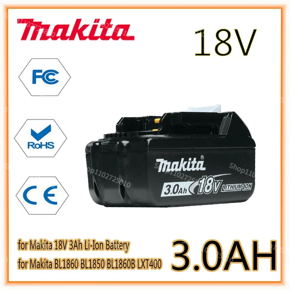 

Литий-ионный аккумулятор Makita 18 в 3,0 Ач для Makita BL1830 BL1815 BL1860 BL1840, Сменный аккумулятор для электроинструмента